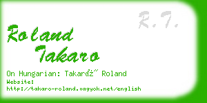 roland takaro business card